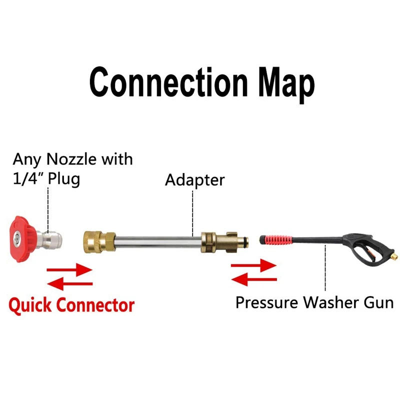 Адаптер для мойки высокого давления 6 9 дюйма с 1/4 дюймовым гнездом быстрое