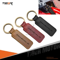 for ducati 899 959 1099 1199 1299 panigale v4 key motorcycle keychain cowhide key ring