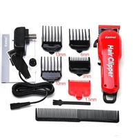 kemei km 706z electric hair clipper charging usb port carbon bearing steel tool head 2gear speed regulation trimmers to cut hair