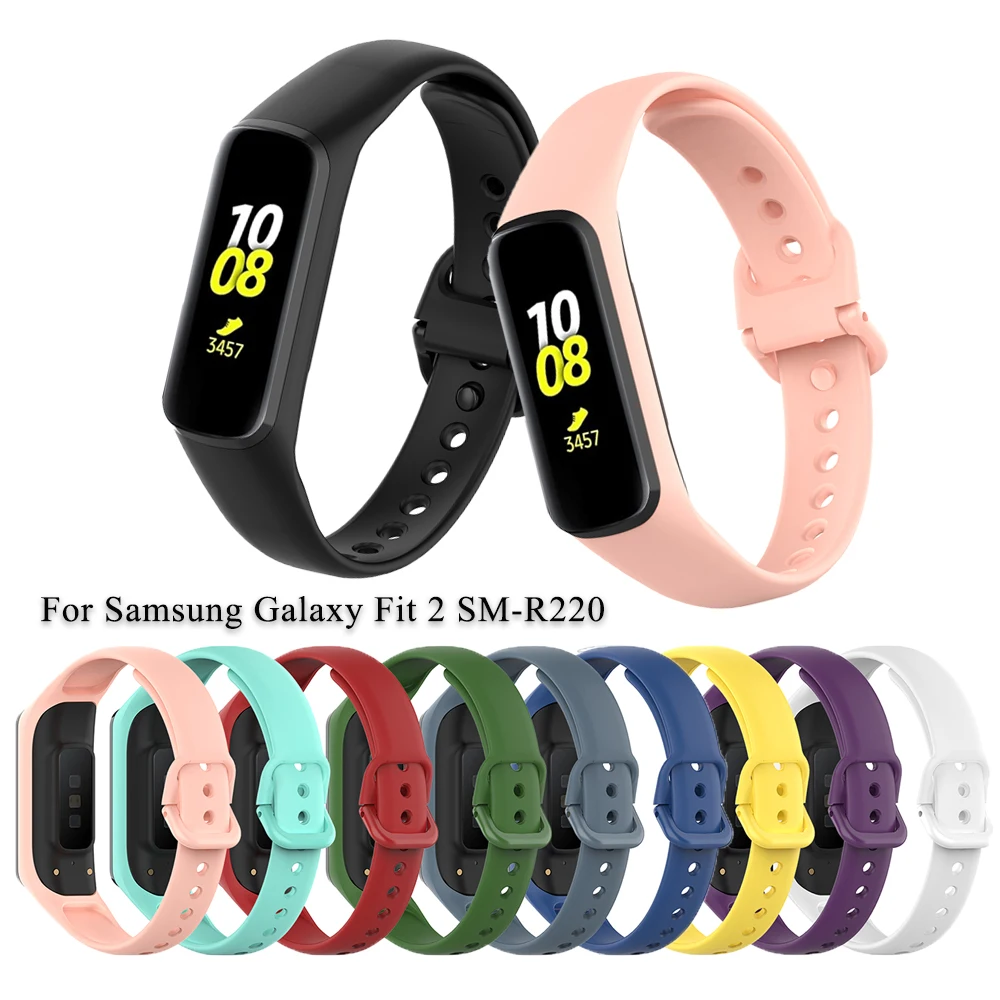 

Мягкий силиконовый ремешок для Samsung Galaxy Fit 2 SM-R220, сменный ремешок для часов, спортивный ремешок для Samsung Galaxy Fit2 Correa