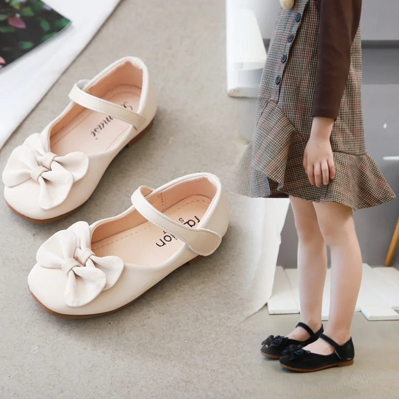 Детская обувь принцессы школьная для девочек бежевые розовые черные детские