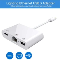 3 in 1 lightning to rj45 ethernet lan wired network adapter for iphone xxrxs87 iphone ipad to usb camera adapter kit hub usb