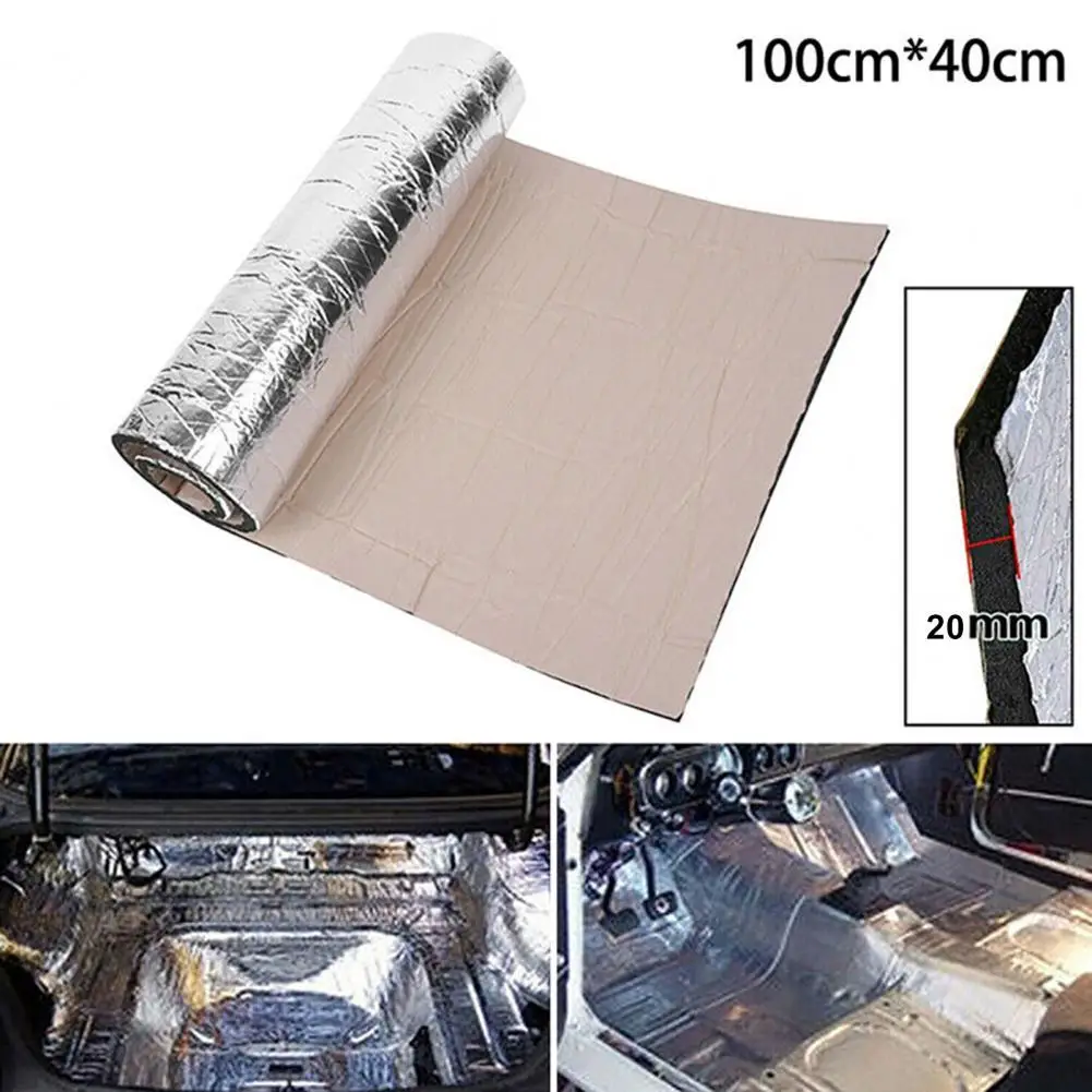 

2mm Thick Aluminum Fiber Muffler Cotton Car Auto Fender Heat Sound Deadener Insulation Mat for Car Accessories