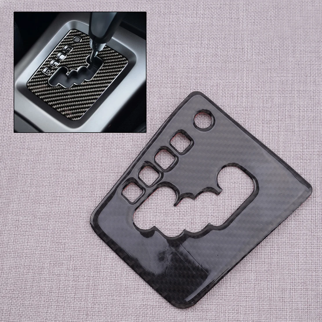 

Новый интерьер консоли панельная Накладка для коробки передач отделка декор, пригодный для Subaru Forester 2008-2012 углеродного волокна черный левым