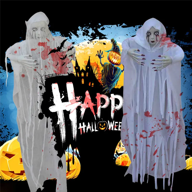 Жуткий вид приведение ужас белый привидение на подпорках Хэллоуин украшения Бар