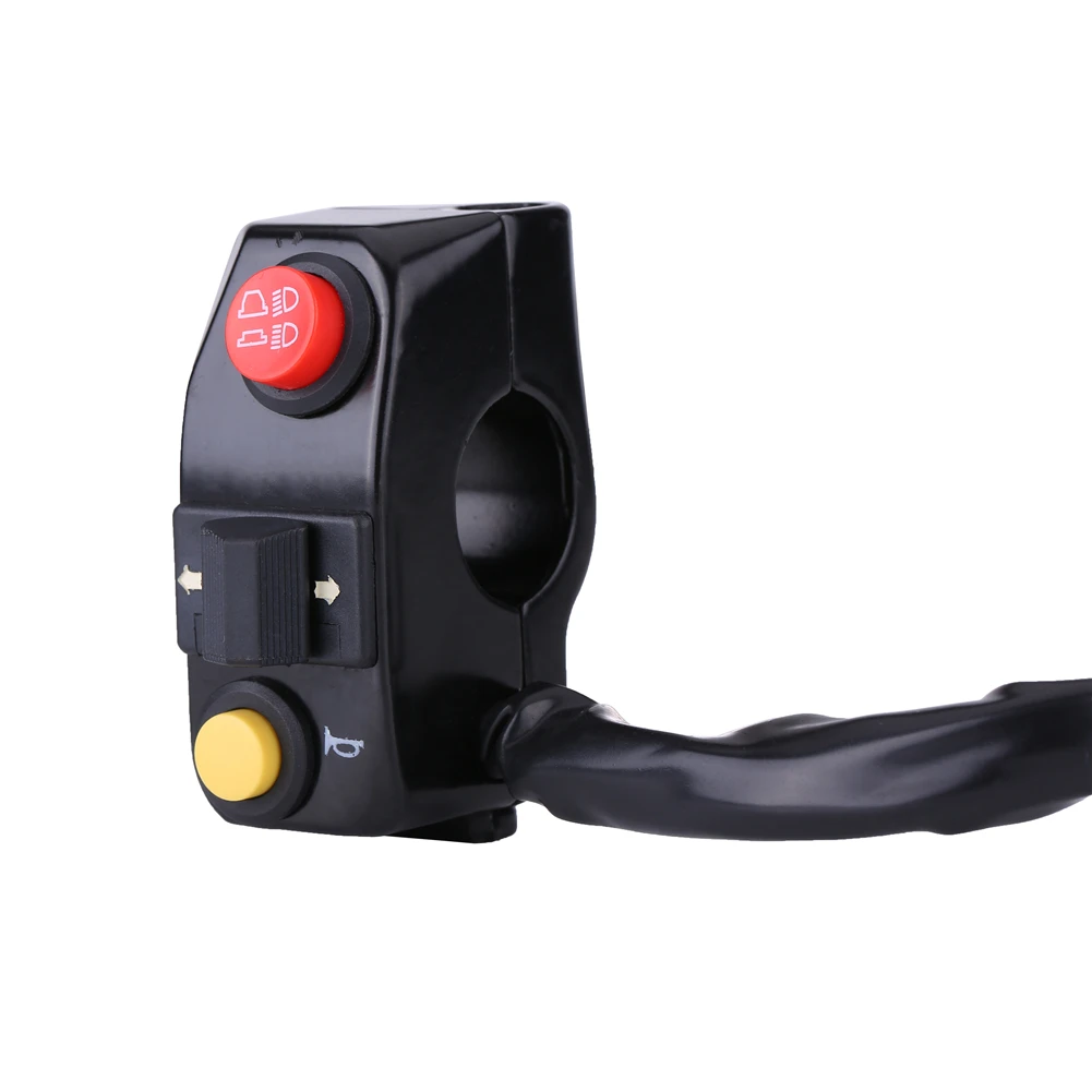 

7/8" Motorcycle Handlebar Mount Switches with Horn Turn Signal High Low Beam Control Black