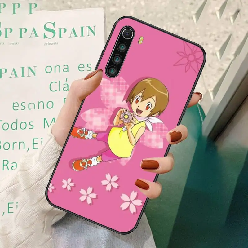

ZFGHSHYQ Digimon Adventure Black Soft Phone Case For Redmi 7 8 9 A K20 30 Pro Note 8 9 Pro 9s