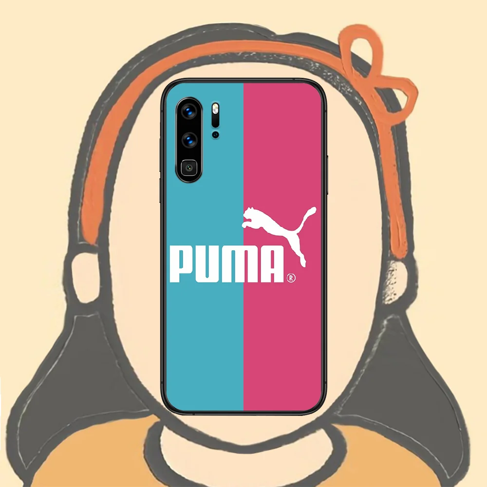 

German sports brand horse Phone Case For Huawei P Mate Smart 10 20 30 40 Lite Z 2019 Pro black Back Soft Prime Luxury Coque