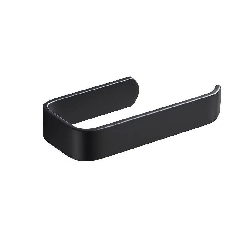 

Space Aluminum Toilet Paper Holder Tissue Rack Wall Mounted Bathroom Kitchen Roll Holder Paper Tissue Rack Hook Black Hanger