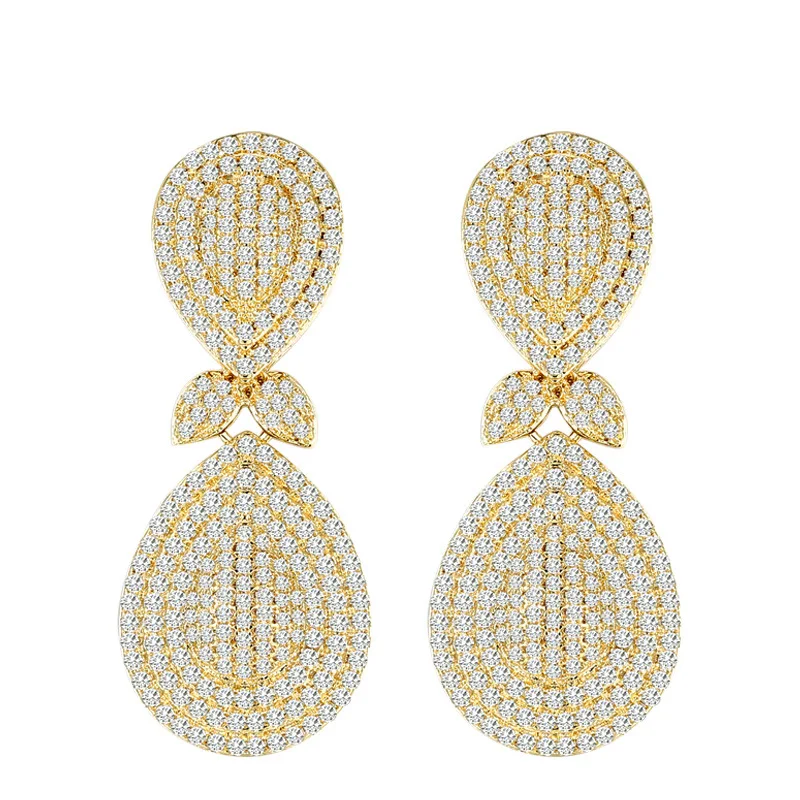 

2019 Fashionable And High Quality Earrings With Super Shiny Crystal Earrings For Women's Jewelry