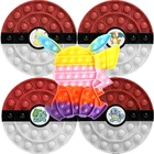 Pokemon Go Pikachu аниме анти-стресс Пузырьковые игрушки брелок для снятия стресса Детский Стиль милый подарок для мальчиков