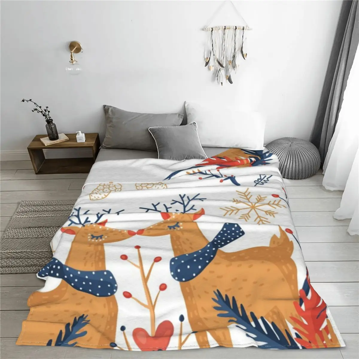 

Теплое зимнее Фланелевое Флисовое одеяло Deers на Новый год и Рождество, пушистое одеяло, домашний диван, постельное белье для детей