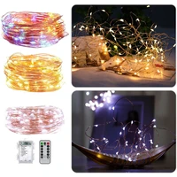 50 led string lights copper wire fairy lights night light for christmas garland room bedroom indoor wedding decoration lamp