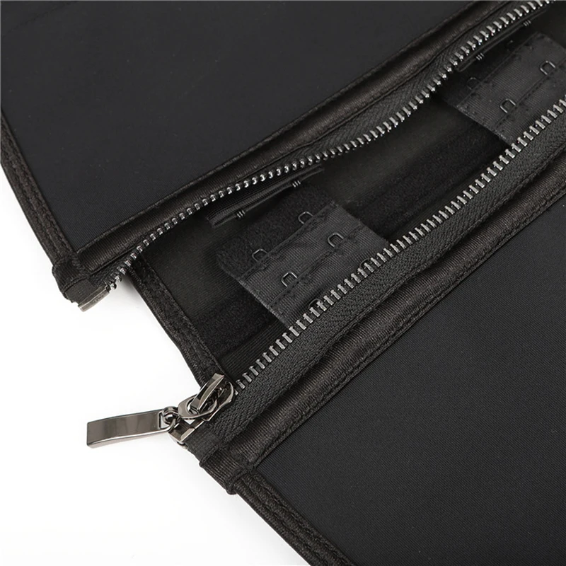 

Black Zipper Corset Rubber Type Women's Training Slimming Belt Sexy Skinny XS-3xL Punk Party Style Corset