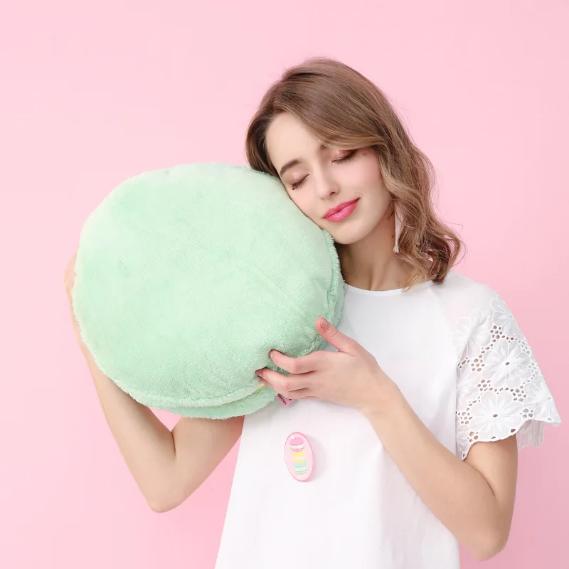 Подушка &quotмакарон&quot macaroon круглая белая красная желтая синяя зеленая подушка