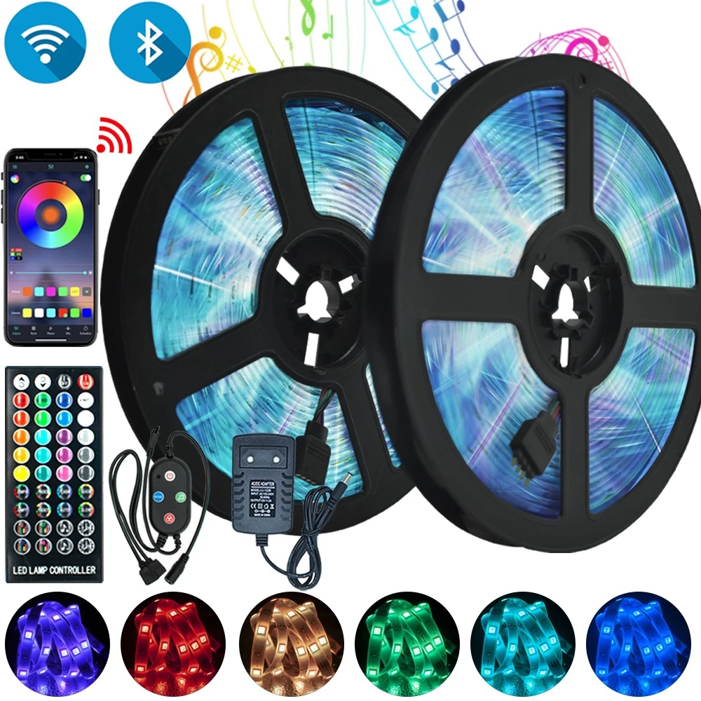 Светодиодная ленсветильник RGB 5050 SMD 2835 с Bluetooth управлением водонепроницаемая