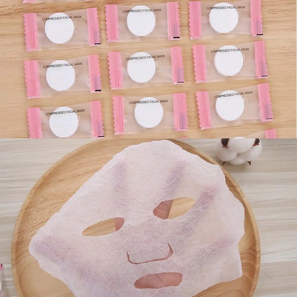 Отбеливающие обернутые маски одноразовые шелковые для лица хлопковая маска