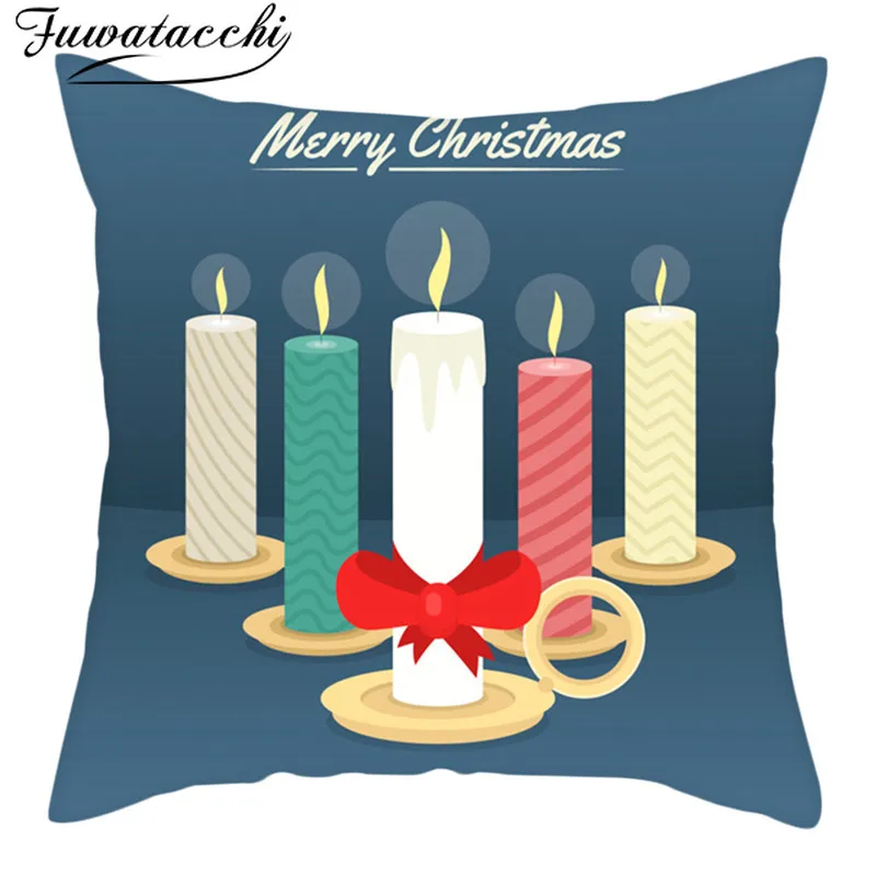 

Fuwatacchi Winter Style Cushion Covers Snowman Throw Pillow Covers for Home Chair Sofa Decoration Polyester Pillowcases 45X45cm
