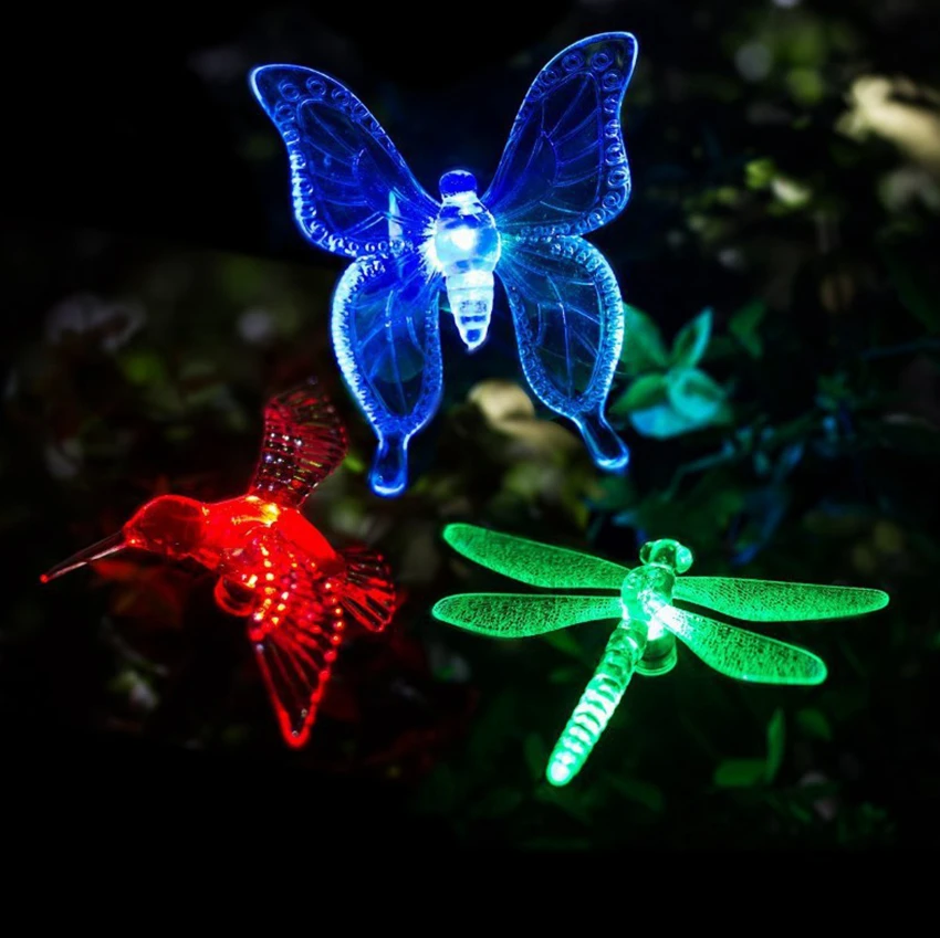 

Solar Light Outdoors LED Butterfly Dragonfly Flying Bird LED Garden Park Landscape Lawn Party Courtyard Terrace Decoration Lamp