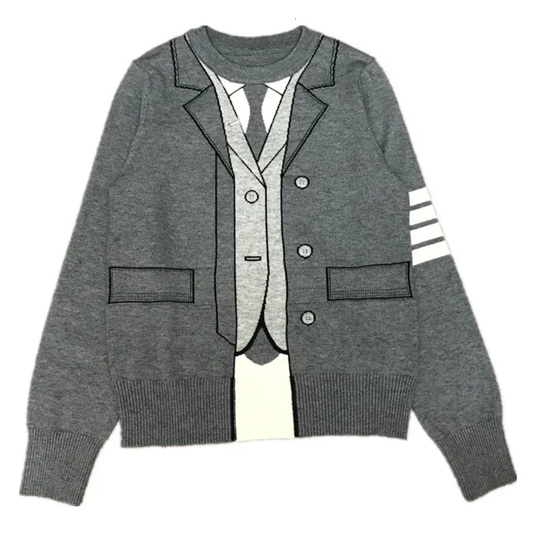 Женский трикотажный свитер [EWQ] черный пуловер в стиле преппи с длинными рукавами