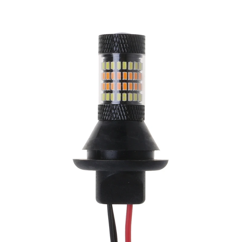 

2021 New 2pc BAU15S 96-LED 3014 50W Dual-Color Switchback LED DRL Turn Signal Light Kit