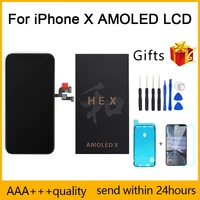 5pcs aaaperfect quality iphone 5 8 amoled screen for iphone x lcd display replacement digitizer assembly 100 no dead pixel