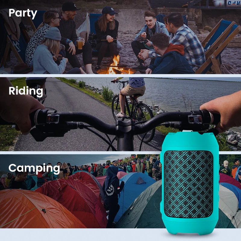 KUULAA Bluetooth динамик Портативный беспроводной громкий динамик s для телефона компьютера стерео музыки объемные водонепроницаемые напольные колонки коробка