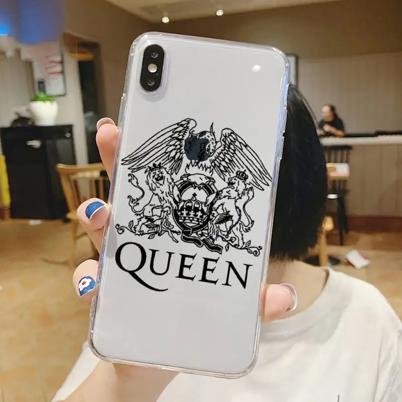 

Freddie Mercury Queen Rock singer Phone Case Transparent soft For iphone 5 5s 5c se 6 6s 7 8 11 12 plus mini x xs xr pro max