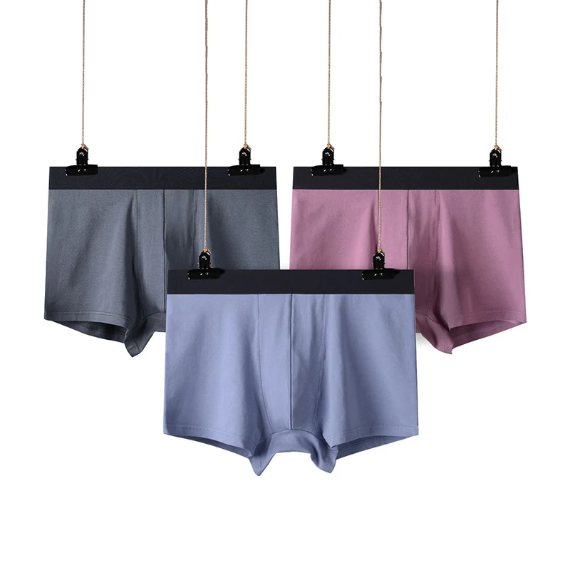 

2021 new sexy cotton men's large size boxer briefs, breathable combed cotton modal crotch, plus fattening panties