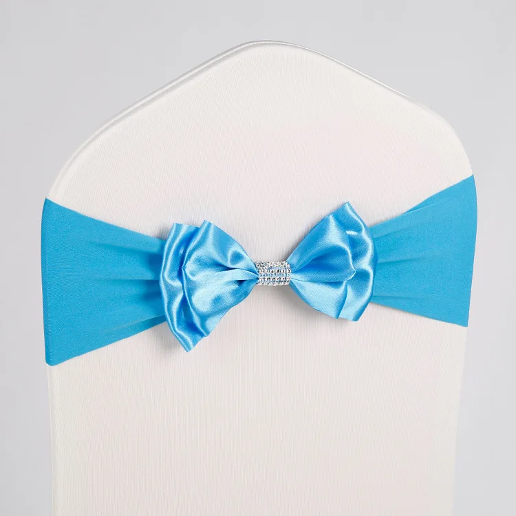 Ленты для стульев комплект с бесплатной застежкой бант эластичный Цветочный