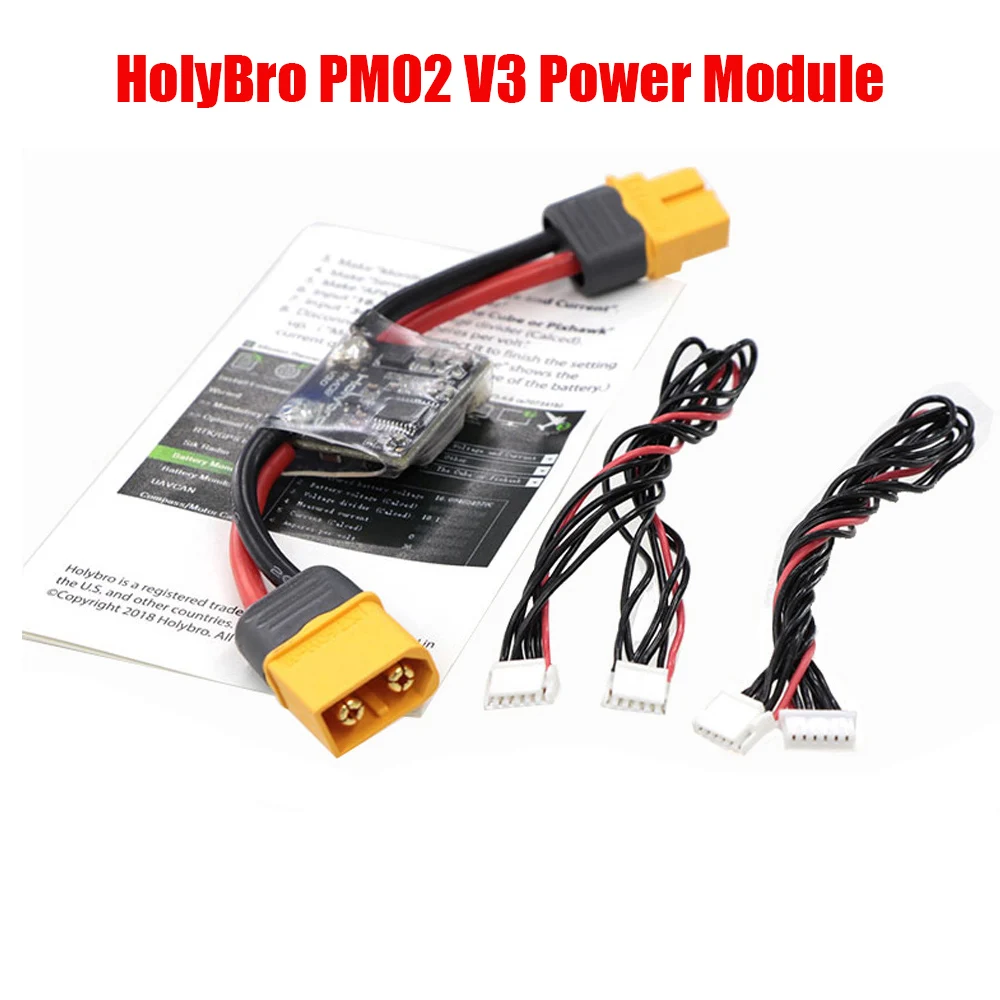 

HolyBro PM02 V3 Power Module 12S PD Board Support XT60 Plug for APM Pix32 Pixhawk4 Flight Controller