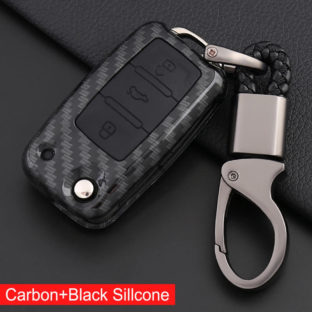 Набор ключей из углеродного волокна и силикона АБС для автомобиля чехол Volkswagen VW
