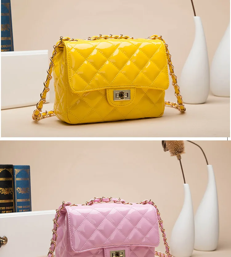 Manufacturers Direct Selling 2019 New Style WOMEN'S Shoulder Bag Fashion Patent Leather Korean-style |