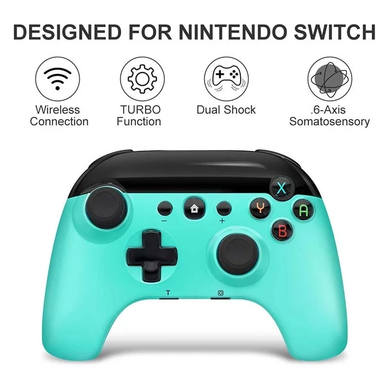 

New Wiireless Bluetooth Auto Turbo Wake Up Gamepad PC Cartoon Kitty 6-axis gyroscop Controller for Nintendo Switch
