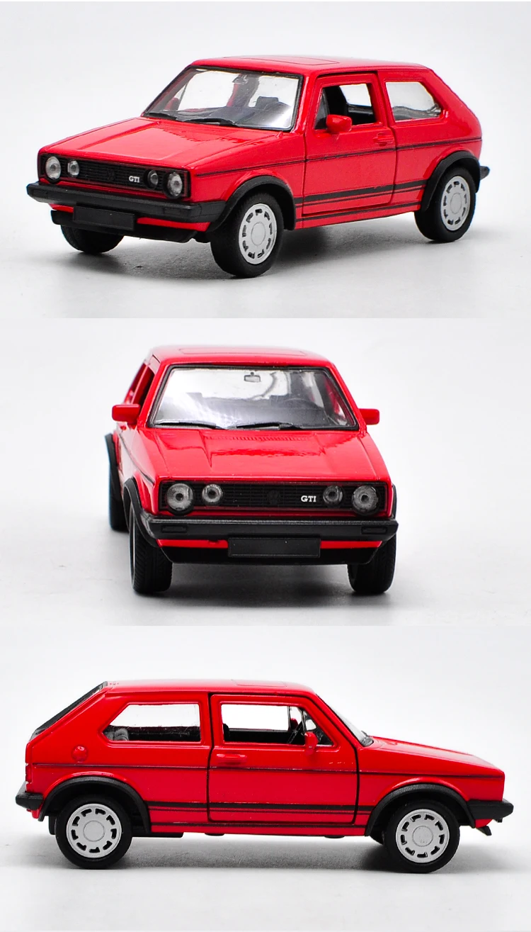 Hot 1:36 Golf-GTI Alloy Car Model,Simulated Die Cast Metal Open Door Pullback Toy Model,Children's Birthday Gift,Free Shippin