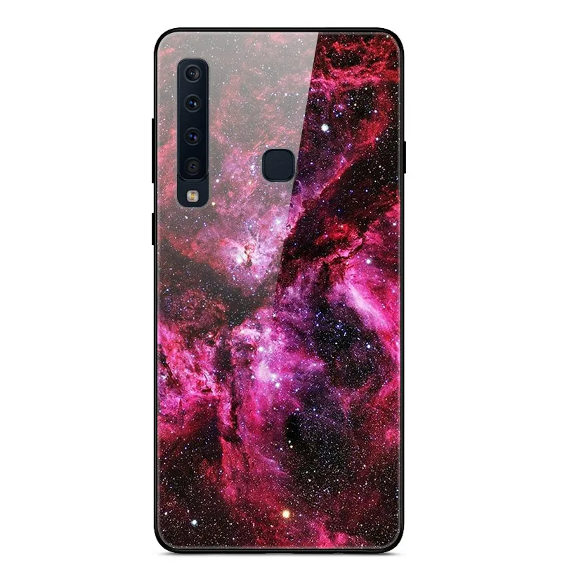 Чехол из закаленного стекла для samsung Galaxy A9, чехол с планетой космосом, стеклянный чехол на заднюю панель для samsung A9 A920F A920 A9S, чехол - Цвет: 46