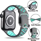 Силиконовый ремешок для Apple Watch 44 мм 40 мм iwatch 38 мм 42 мм ремешок для спортивных часов ремешок для apple watch Series 6 5 4 3 2 Se