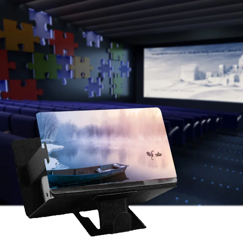 Мобильный телефон стенд 3D экран HD видео усилитель увеличительное стекло Стенд