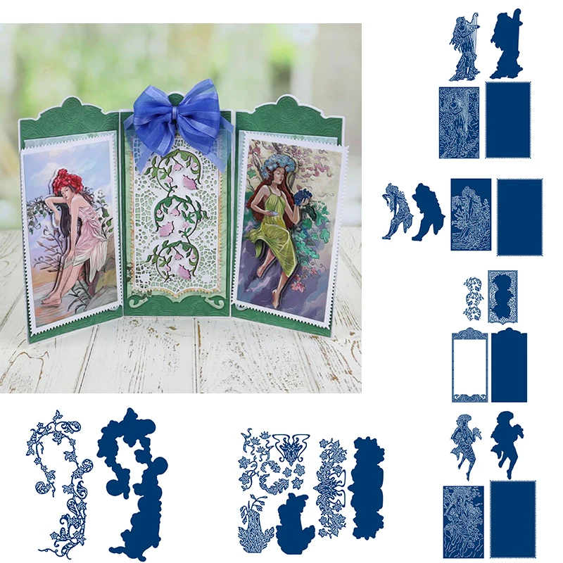 

2021 New Arrival Clara Estelle Adeline Trailing Vine Flowers Metal Cutting Dies Molds Scrapbooking Paper Making Cuts Crafts Big
