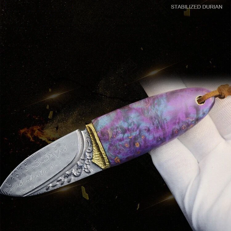 Мини нож для очистки овощей и фруктов 2 дюймов дамасский Нож Меч кухонный Пикник