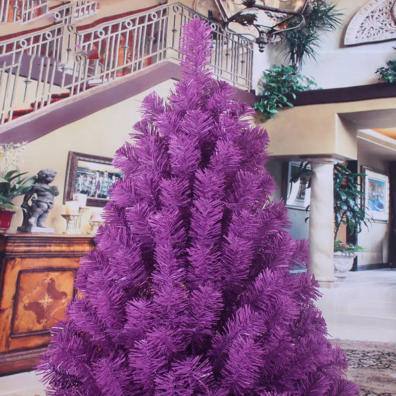 Красивая фиолетовая Рождественская елка декоративное украшение из ПВХ на основе