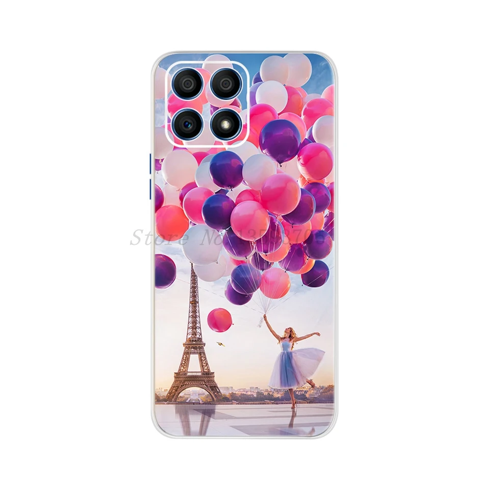 For Honor X30i Case Fashion Flower Cartoon Soft Silicone Phone Cover Huawei HonorX30i 5G X 30i Global Version | Мобильные телефоны