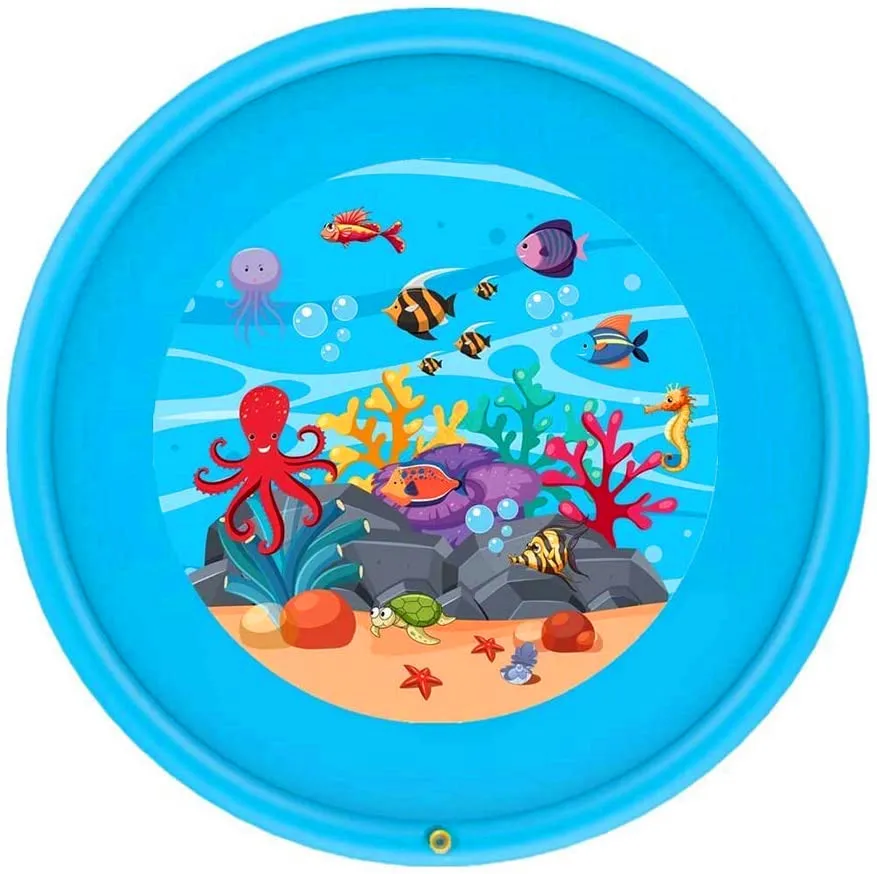 

170cm Inflatable Spray Water Cushion Summer Kids Play Water Mat Lawn Games Pad Sprinkler Play Toys Outdoor Tub Swiming Pool Toy