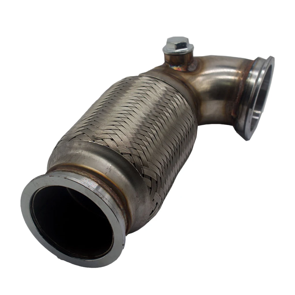 2 5 &quotV-Band to V band Downpipe низкопрофильный 90 градусов с Flex bellow O2 bu