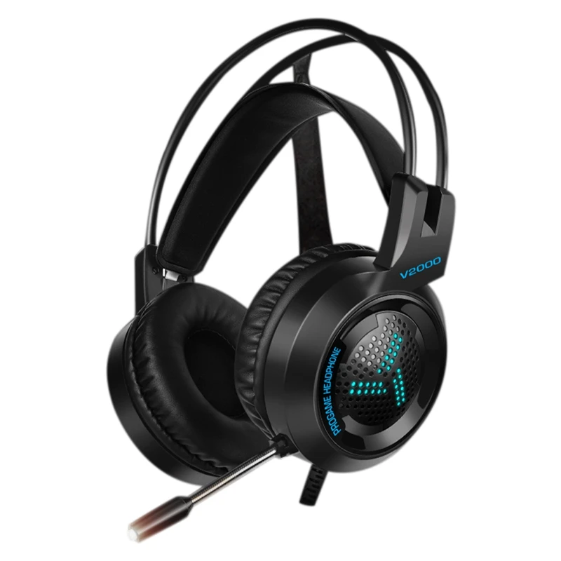 

V2000 Gaming Headset 3.5Mm Wired Gaming Headset With Noise Reduction Microphone For Computers, Smartphones, Notebooks