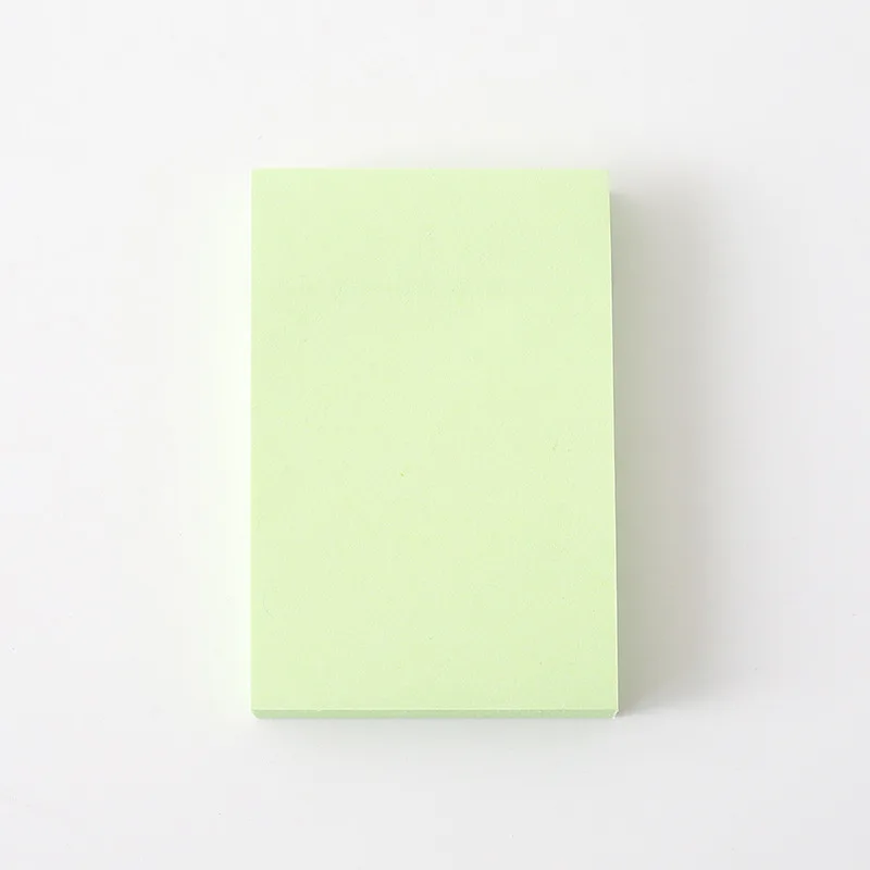 Small green Kawaii Канцелярские товары 100 сплошной цвет post-it Примечания два размера большой квадратный самоклеющиеся удобные наклейки студенческие канцелярские принадлежности - Цвет: Small green
