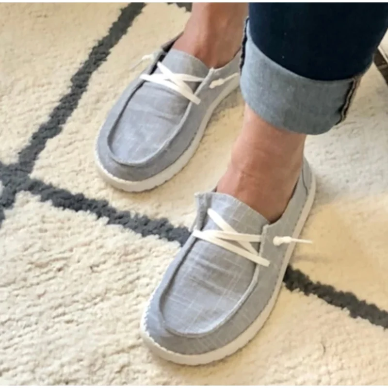 

Women Flats Shoes Ladies Casual Slip On Fabric Loafers Female Comfortable Casual Female 2020 Woman Plus Size New Fashion