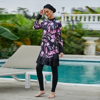 arabic muslim swimwear 3 pieces women swimsuit burkini long mujer turkey abaya islamic swimming suit for girls maillots de bains
