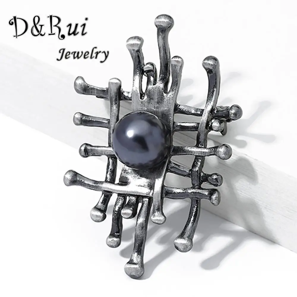 Винтажные геометрические броши булавки для женщин Модный эмалевый жемчуга