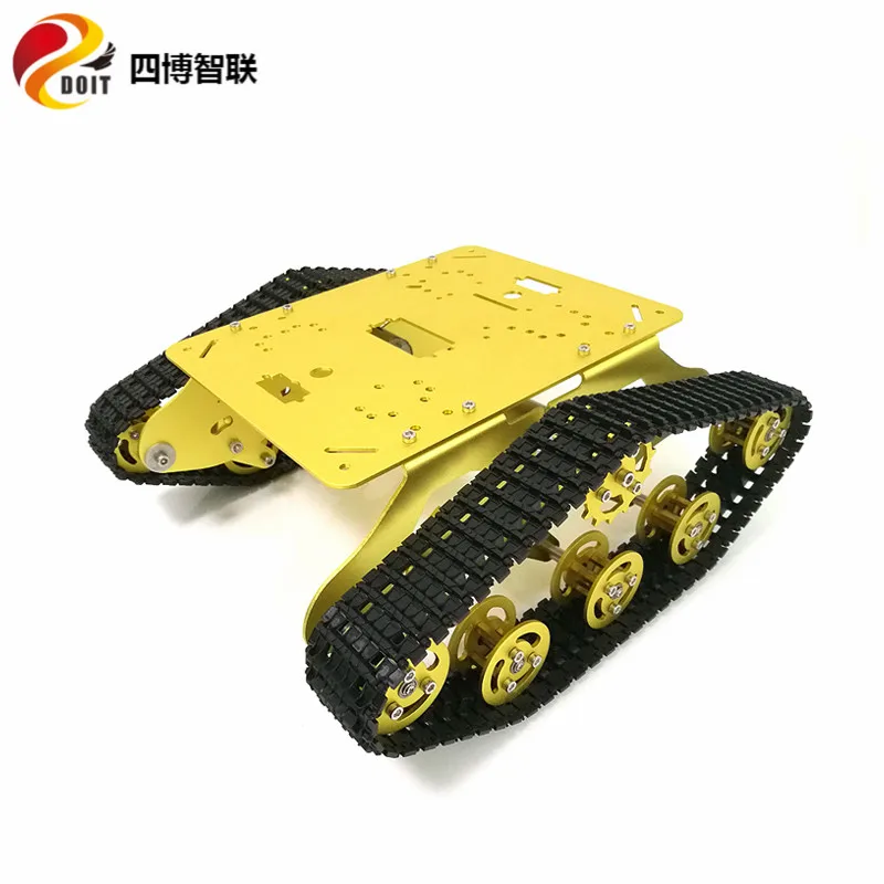 SZDOIT PS2 ручка управления RC робот металлический гусеничный Танк шасси комплект 2 шт.